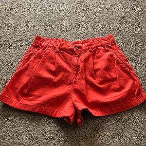 Free People Red Chino Shorts
